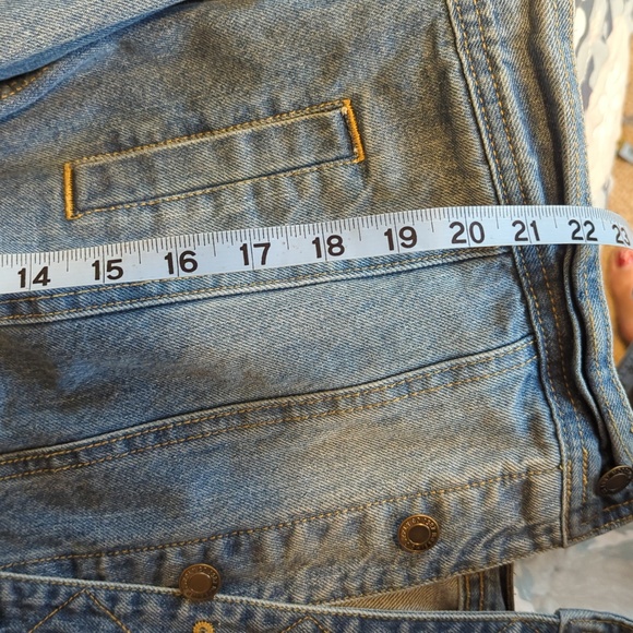 Moosimo supply Co faded denim blue jean jacket size large - Picture 7 of 7